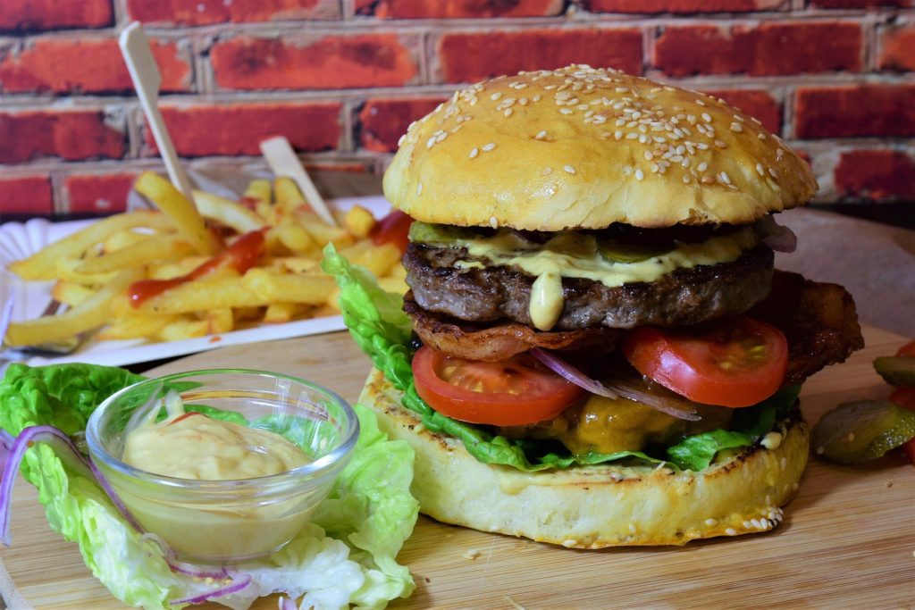 cheat meals hamburger french fries sausage