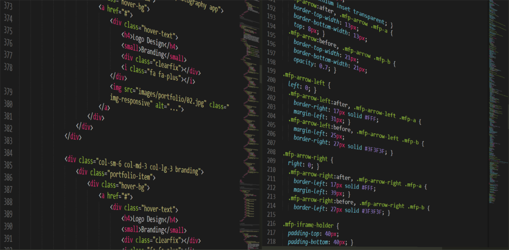 web developer code html css