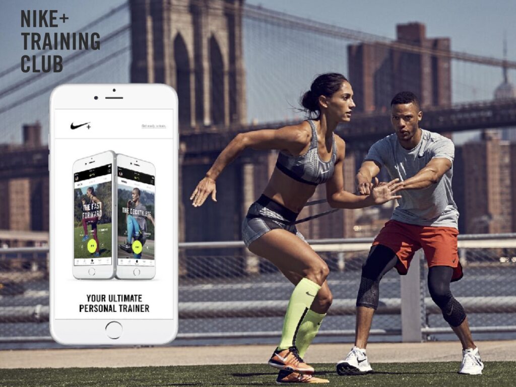 Nike training club picture with app screenshot